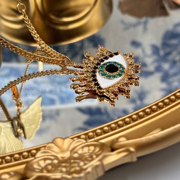 🆕 KURT GEIGER LONDON 🧿 NWOT Evil Eye Pendant Necklace - Picture 15 of 15